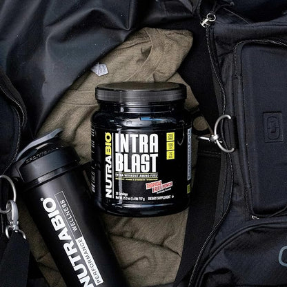 NutraBio Intra Blast Bcaa Powder Amino Acid Supplement, Electrolyte & Hydration Blend, Intra, Pre Workout & Muscle Recovery, 20g Eaa Amino Acids Powder, 5g Glutamine- Tropical Fruit Punch, 30 Serving