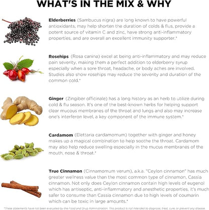 Organic Elderberry Syrup Kit, Makes up to 24 oz, Includes Natural Cotton Brew Bag, USDA Certified Organic Dried Elderberries and Immune Support Herbs, Bulk Kit, 4 oz. (113g)