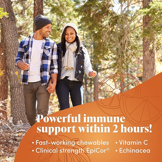 ZAND Immune Fast Chews | Boosts Immune Response & Cell Activity w/EpiCor* & Vitamin C (Orange, 36 Count)