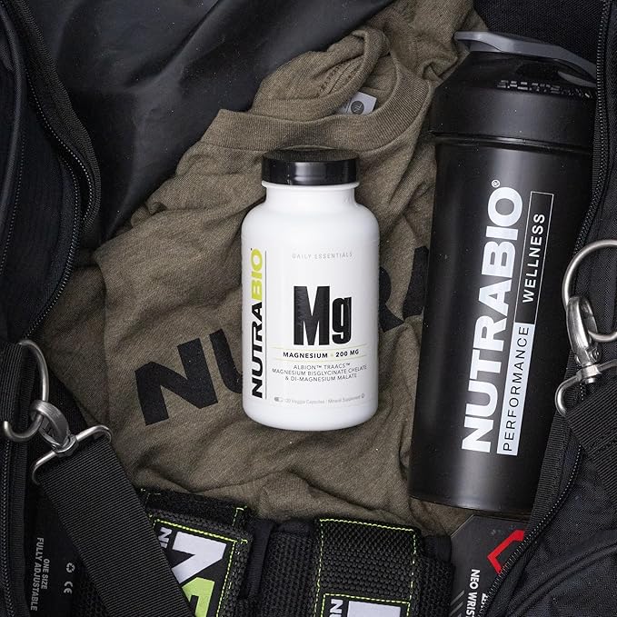 NutraBio Magnesium Supplement, Magnesium Glycinate, Biglycinate, D-Magnesium Malate, Magnesium for Sleep, Muscle & Nerve Support, for Men and Women, 120 Vegetable Capsules