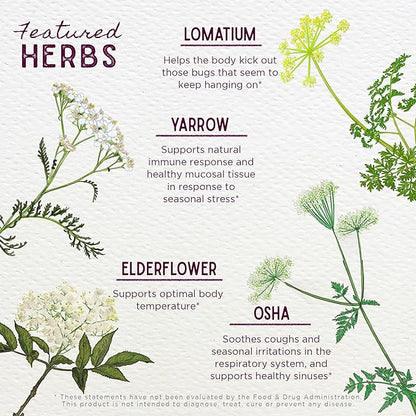 WishGarden Herbs Serious V-Fighter - Plant-Based Herbal Rapid Immune Support & Respiratory Health with OSHA & Goldenseal, Soothes Aches & Irritated Lungs, Supports Optimum Body Temperature, 2oz