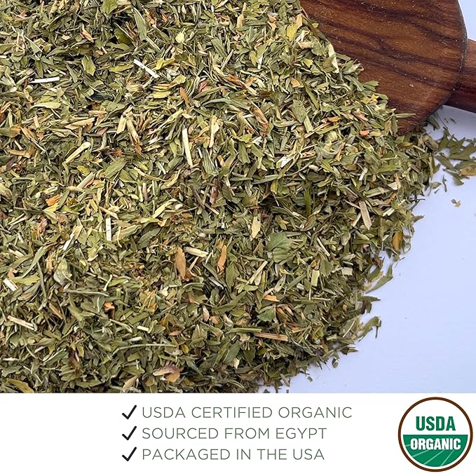 Organic Alfalfa Leaf 4 oz. (113g), USDA Certified Organic Alfalfa Herb Loose Tea, Medicago Sativa, Cut & Sifted