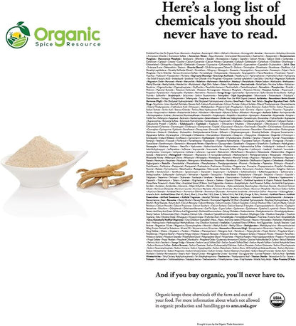 Organic Ashwagandha Root Powder - 1.10 lbs (17.64 oz) | Resealable Kraft Bag,Non-GMO, Indian Ginseng, Withania Somnifera -100% Raw from India, by SHOPOSR