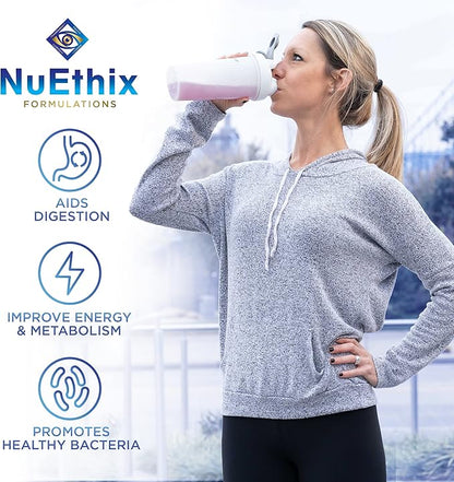 NuEthix Formulations Gourmet Greens Drink Powder Dietary Supplement with Fruit and Vegetable Superfoods and Probiotics, Espresso, 27 Servings