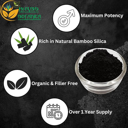 Activated Charcoal Powder 100% Food Grade Bamboo Charcoal Powder for Baking, Soap Making, Face Masks & DIY Skincare Fine for Multiple Uses 2 oz