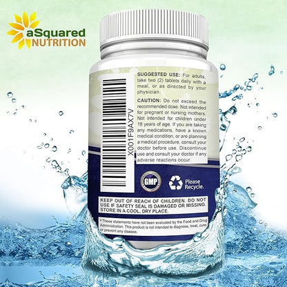 aSquared Nutrition Magnesium Glycinate 400mg - 180 Tablets - Max Strength Magnesium Bisglycinate Supplement -Maximum Bioavailability & Absorption-Non-GMO -Not Buffered-Supports Muscles, Bones & Heart