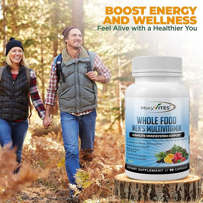 Methylated Mens Multivitamins - Daily Mens Vitamins with 44 Organic Whole Food - Multivitamin for Men with Iron & Fermented Nutrients - Vegan Daily Vitamin for Men with B-Complex, Probiotics, Omegas