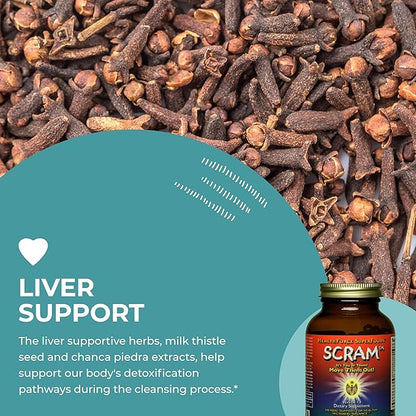 HealthForce SuperFoods Scram - Herbal Supplement with Milk Thistle, Wormwood & Black Walnut - Digestion Support Capsules - 150 Vegan Capsules