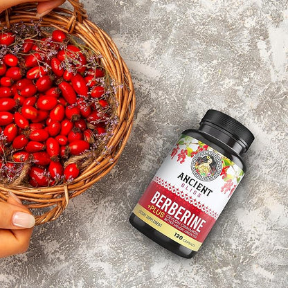 Ancient Bliss Berberine HCL 1200mg with Ceylon Cinnamon, Bitter Melon, and Green Tea Extract - 120 Capsules
