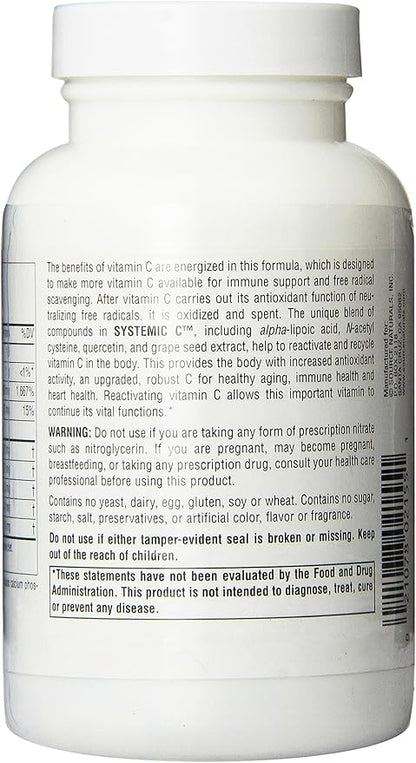 Source Naturals Systemic C, 500mg - 120 Tablets
