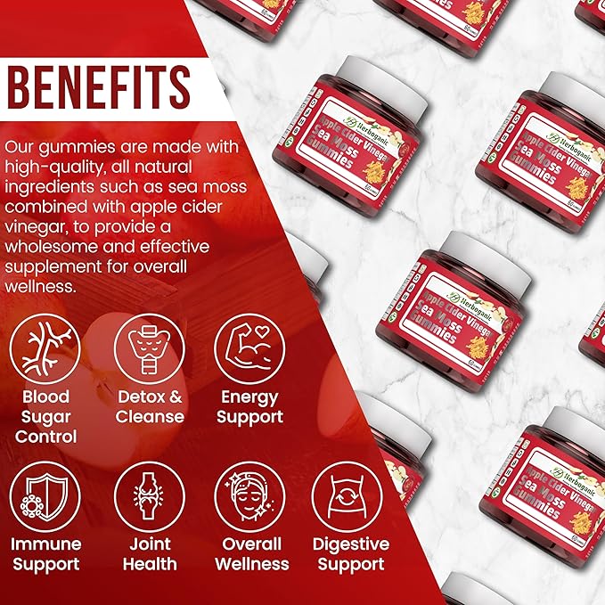 Apple Cider Gummies, 60 Gummies for Your Over All Health and Wellness