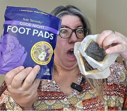 Zeolite Good Night Foot Pads with Magnesium Glycinate, Ashwagandha, Valerian Root, Lavender by Sole Serenity (2 Pack, Calm Sleep)