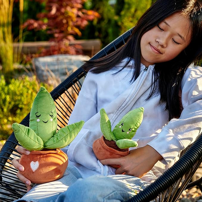 Hug Feel The Love Soil Mates – Aloe – Plush Plant Home Decor, Plush Shelf Decor, Cute Home Decor, Lil’ Seedlings Plush Toy, Thoughtful Message, 9 inches