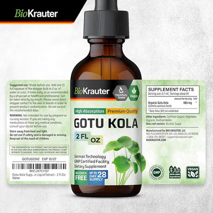 BIO KRAUTER Sarsaparilla Tincture 2 Fl. Oz. & Gotu Kola Tincture 2 Fl. Oz.