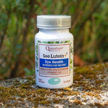 Quantum Health See Lutein+, Lutein & Zeaxanthin Eye Supplement, with Eye Vitamins C and E, Helps Maintain Overall Eye Health - 30 Softgels, 30-Day Supply