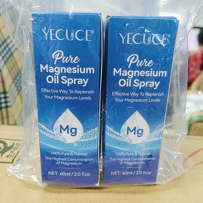 Pure Magnesium Oil Spray - Organic Magnesium Sprays for Feet & Body Magnesium Chloride Oil Spray for Relaxing Rejuvenating Muscles- 2PCS