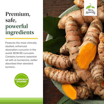 Terry Naturally Curamin Low Back Pain Relief - DLPA & Curcumin Supplement for Relief Support - Enhanced Absorption Curcumin Formula - Herbal Supplement with White Willow & Boswellia - 60 Capsules