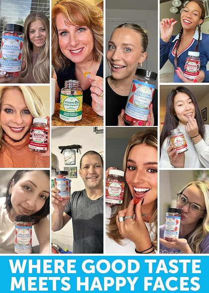 Lunakai USA Made Creatine Monohydrate Gummies for Women & Men – Vegan Creatine Gummies for Muscle & Recovery Support – Pre Workout Supplement, 60ct