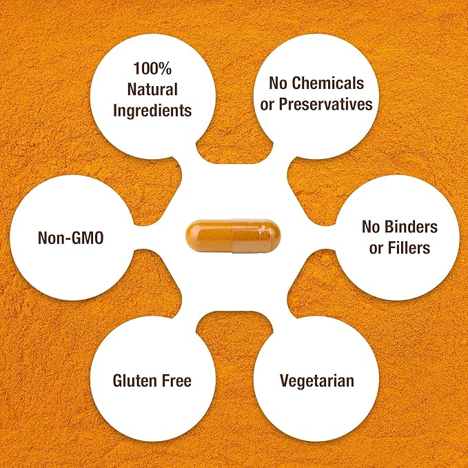 Turmeric Curcumin Complex with Piperine, 100% Pure - 120 Capsules