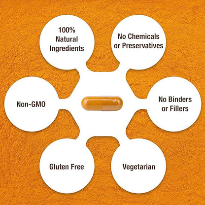 Turmeric Curcumin Complex with Piperine, 100% Pure - 120 Capsules