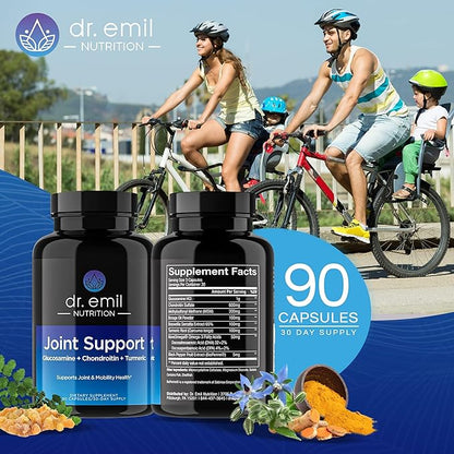 DR. EMIL NUTRITION Joint Aid Supplement - Joint Supplement with Glucosamine Chondroitin, MSM & Turmeric - Joint Health Supplement for Mobility and Discomfort for Men and Women* (60 Capsules)