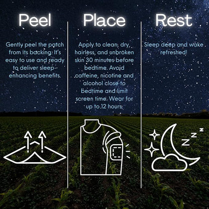 Sleep Patches – Natural Nighttime Support with Melatonin, Magnesium & L-Theanine | Skin-Friendly, Waterproof & Easy to Use | Promotes Relaxation for a Restful Night & Refreshed Mornings