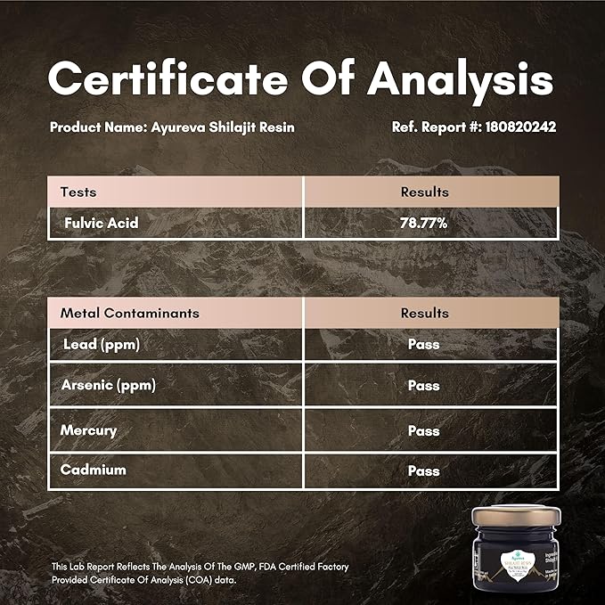 Pure Himalayan Shilajit Resin - 78% Fulvic Acid, 85+ Minerals, Lab Tested - Natural Energy Booster for Men & Women, Pure Shilajit for Vitality & Wellness- 30g