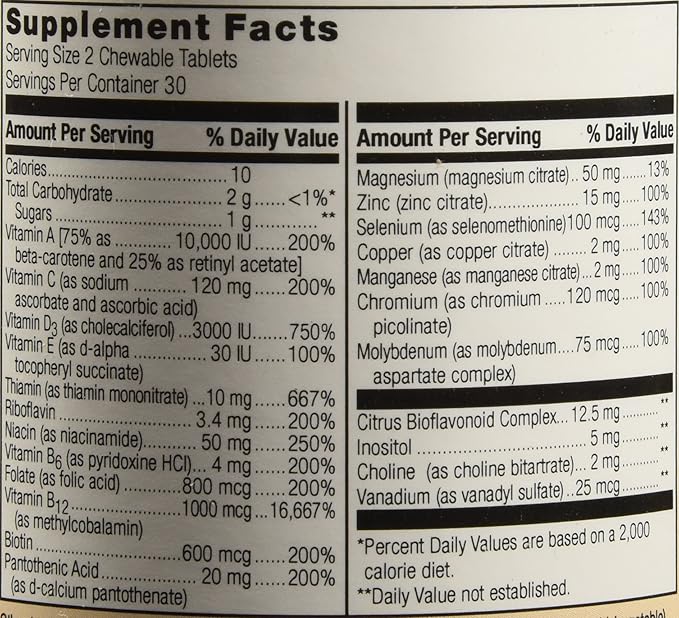 Bariatric Advantage Essential Multivitamin Without Iron - 200 DV of Key Nutrients - Trace Mineral Support* - Multivitamins for Bariatric Patients - Orange - 60 Tablets