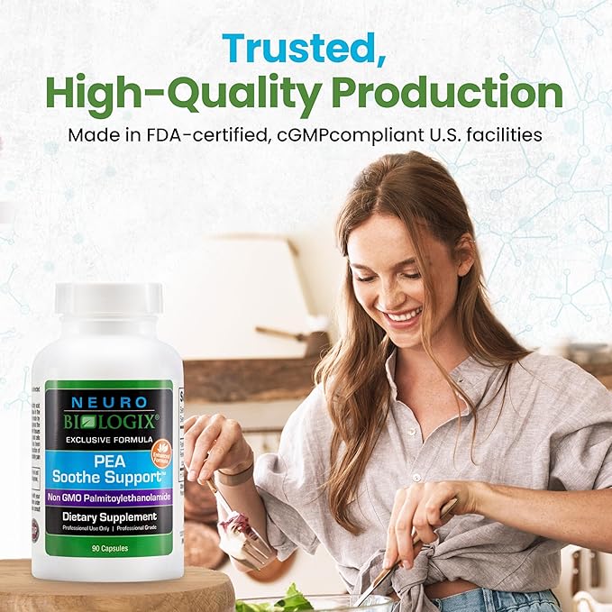 PEA Soothe Support Natural Relief Formula - PEA Supplement Featuring PEA & Resveratrol to Support Nerve Function & Reduce Sensitivity - Promotes Recovery, Mental Clarity, Energy & Everyday Balance