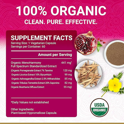 Clarity Bundle USDA Organic | Multi-Award-Winning | Organic Bacopa | Organic MenoHarmony Capsules