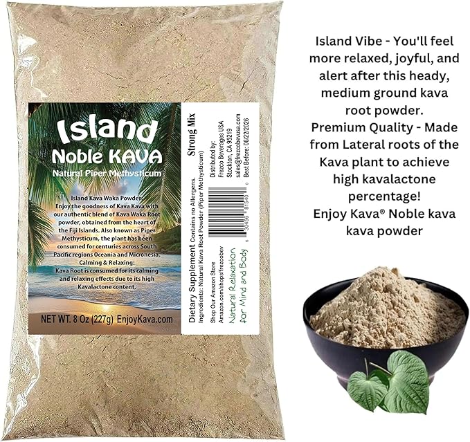 Island Noble KAVA (8 Oz / 227G) Uplifting Social Kava Drink - The Island Vibe