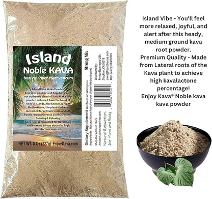 Island Noble KAVA (8 Oz / 227G) Uplifting Social Kava Drink - The Island Vibe