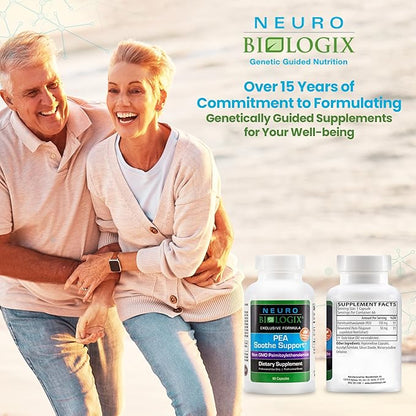 PEA Soothe Support Natural Relief Formula - PEA Supplement Featuring PEA & Resveratrol to Support Nerve Function & Reduce Sensitivity - Promotes Recovery, Mental Clarity, Energy & Everyday Balance