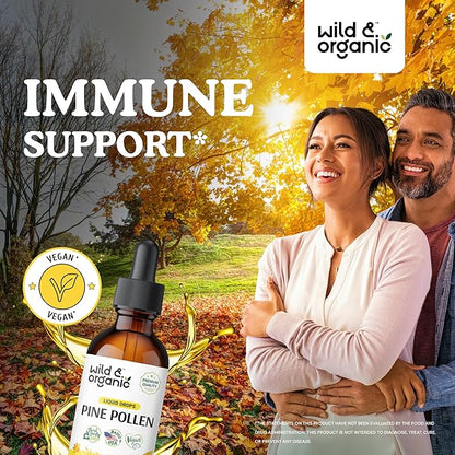 Wild & Organic Pine Pollen Tincture 2 fl oz & Stinging Nettle Root Tincture 2 fl oz