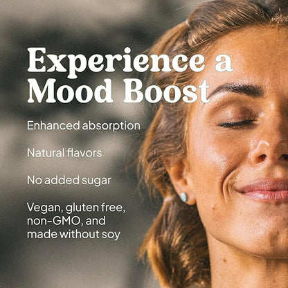 KAL Mood Magnesium Powder with L-Theanine - Mandarin Flavor Magnesium Supplement - Relaxation Support, High Absorption, No Added Sugar, Vegan, Gluten Free, Made Without Soy - 40 Servings, 9.8 oz