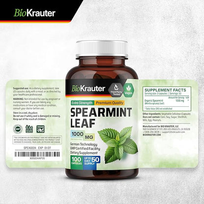 BIO KRAUTER Spearmint 100 Capsules & Stinging Nettle 100 Capsules