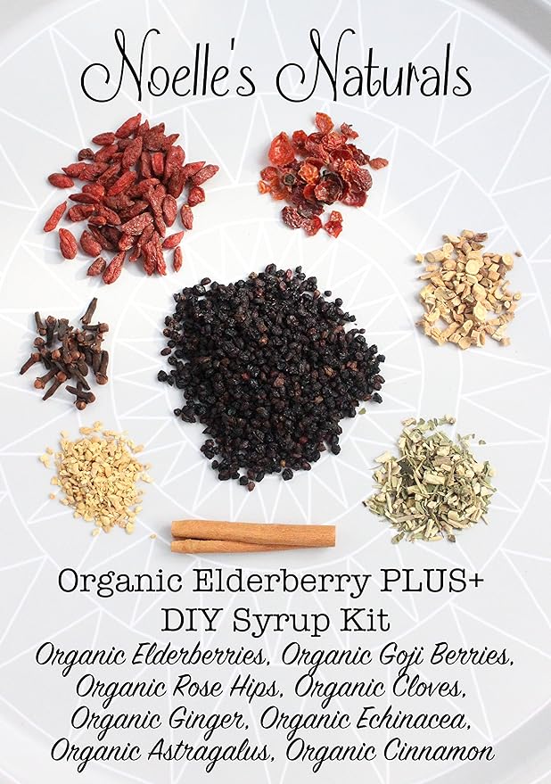 Elderberry Plus+ Family Size, Elderberry Syrup Making Kit - Makes 50 oz - Includes Free Brew Bag - Just add Your own Honey - Easy to Make at Home - Natural & Organic Ingredients