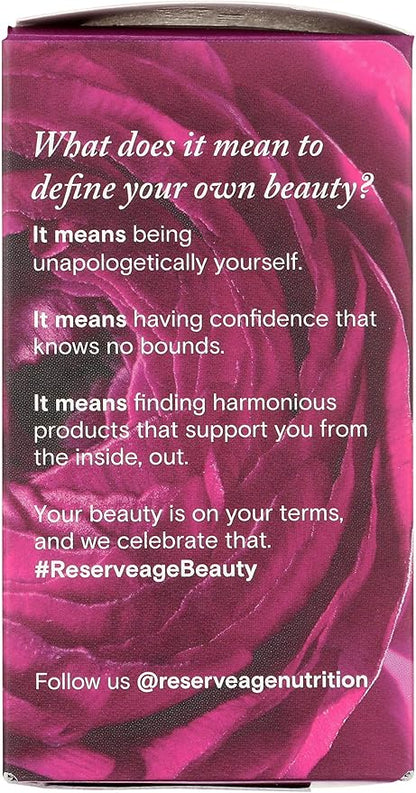 Reserveage Beauty Resveratrol 250 mg - Best Trans-Resveratrol - Vegan Antioxidant Supplement for Cellular & Heart Health - Aids Healthy Aging & Immune Health - 30 Vegetable Capsules (30 Servings)