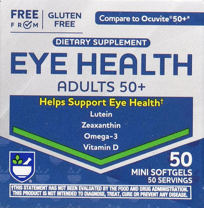 Rite Aid Eye Health Adult 50+ Dietary Supplement Mini Softgel - 50 ct