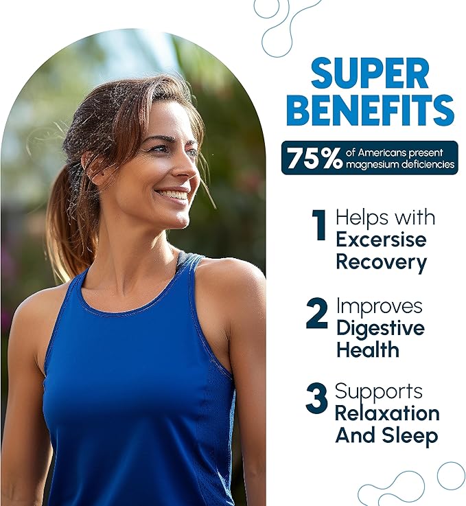 Triple Magnesium Complex Supplement (120 Vegan Capsules) - 180mg of Magnesium Glycinate Taurate and Citrate - Calm Magnesium Complex Supplements
