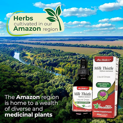 FITO MEDIC'S Lab - Milk Thistle Liquid, Liver Support - Pure - Milk Thistle Extract - Cardo Mariano – from - Milk Thistle Seed, Ultra high Absorption, Alcohol Free.