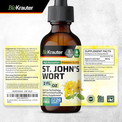BIO KRAUTER Calendula Tincture 2 Fl. Oz. & St John's Wort Tincture 2 Fl. Oz.