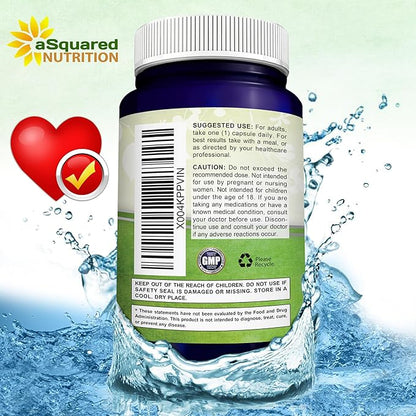 aSquared Nutrition CoQ10 200mg - 60 Capsules - CO Q 10 Supplement - Coenzyme Q10 Ubiquinone Pills - Vegan CoQ-10 Extra Antioxidant Vitamin - Alternative to Softgels & Gummies