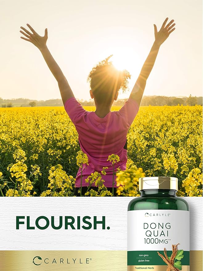 Carlyle Dong Quai Capsules | 1000mg | 250 Count | Non-GMO and Gluten Free Supplement | Traditional Herb