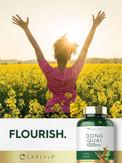 Carlyle Dong Quai Capsules | 1000mg | 250 Count | Non-GMO and Gluten Free Supplement | Traditional Herb