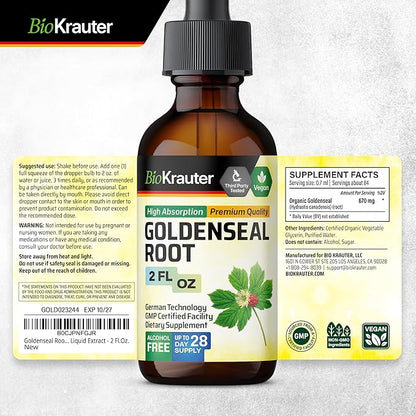 BIO KRAUTER Goldenseal Tincture 2 Fl. Oz. & Echinacea Tincture 2 Fl. Oz.