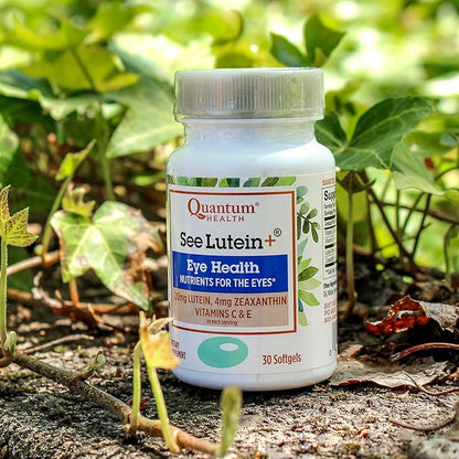 Quantum Health See Lutein+, Lutein & Zeaxanthin Eye Supplement, with Eye Vitamins C and E, Helps Maintain Overall Eye Health - 30 Softgels, 30-Day Supply