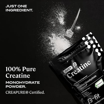 Creatine Monohydrate Powder - Just Creatine Creapure - 90 Servings - 450 g - Pre Workout Creatine for Women - Sugar-Free - Flavorless Supplement - 3 Month Supply