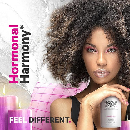 Codeage Liposomal Ovarian Inositol+ Supplement - Myo-Inositol & D-Chiro-Inositol 40:1 Blend, Folate 5-MTHF, CoQ10, Pomegranate & Wild Blueberry, Liposomal Delivery, Non-GMO, Gluten-Free - 120 Capsules