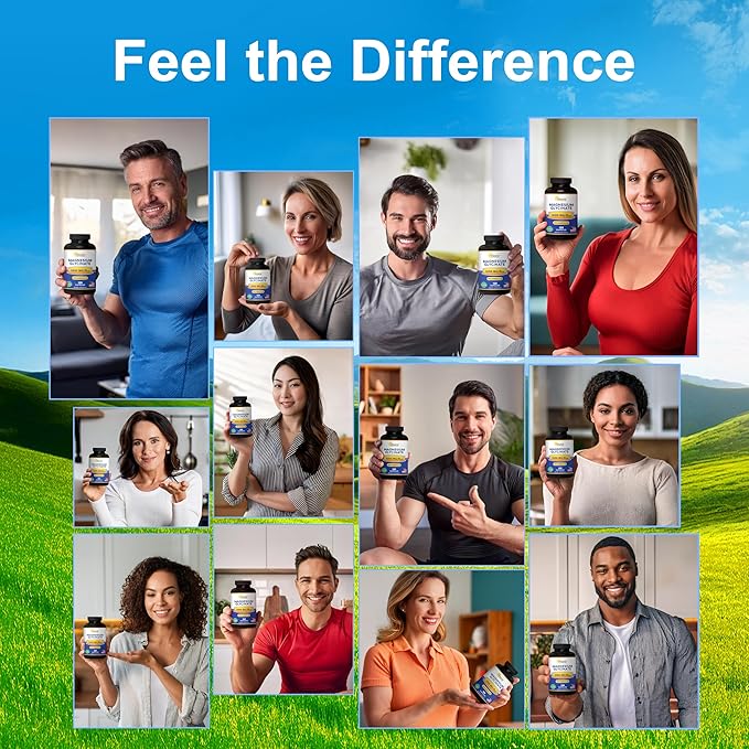 Magnesium Glycinate 1000mg with Vitamin D3 & B6-500mg per Capsule - Pure Elemental Mag Supplement Complex for Sleep, Muscle, Bone Health - Replace Gummies, Tablets & Powder - 120 Capsules